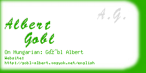 albert gobl business card